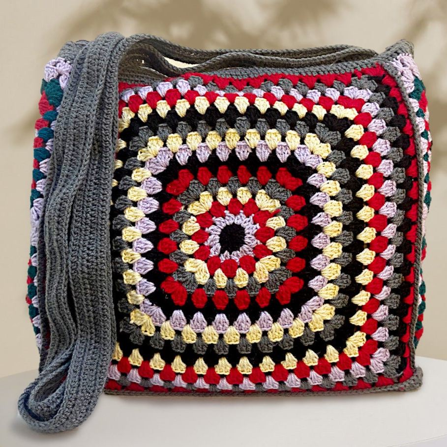 VOLUME 1: Grey crochet patterns bag