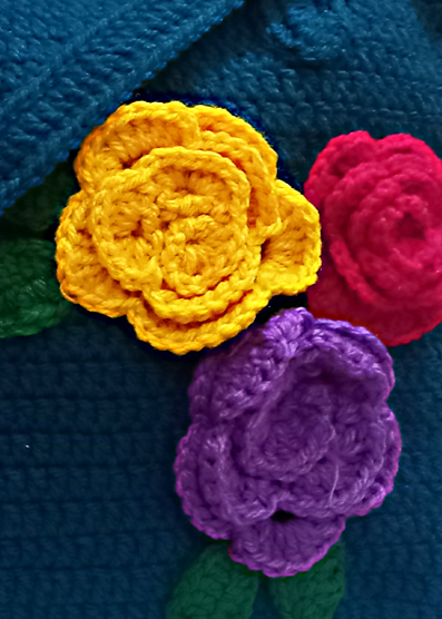 ZINK BLUE CROCHET BAG