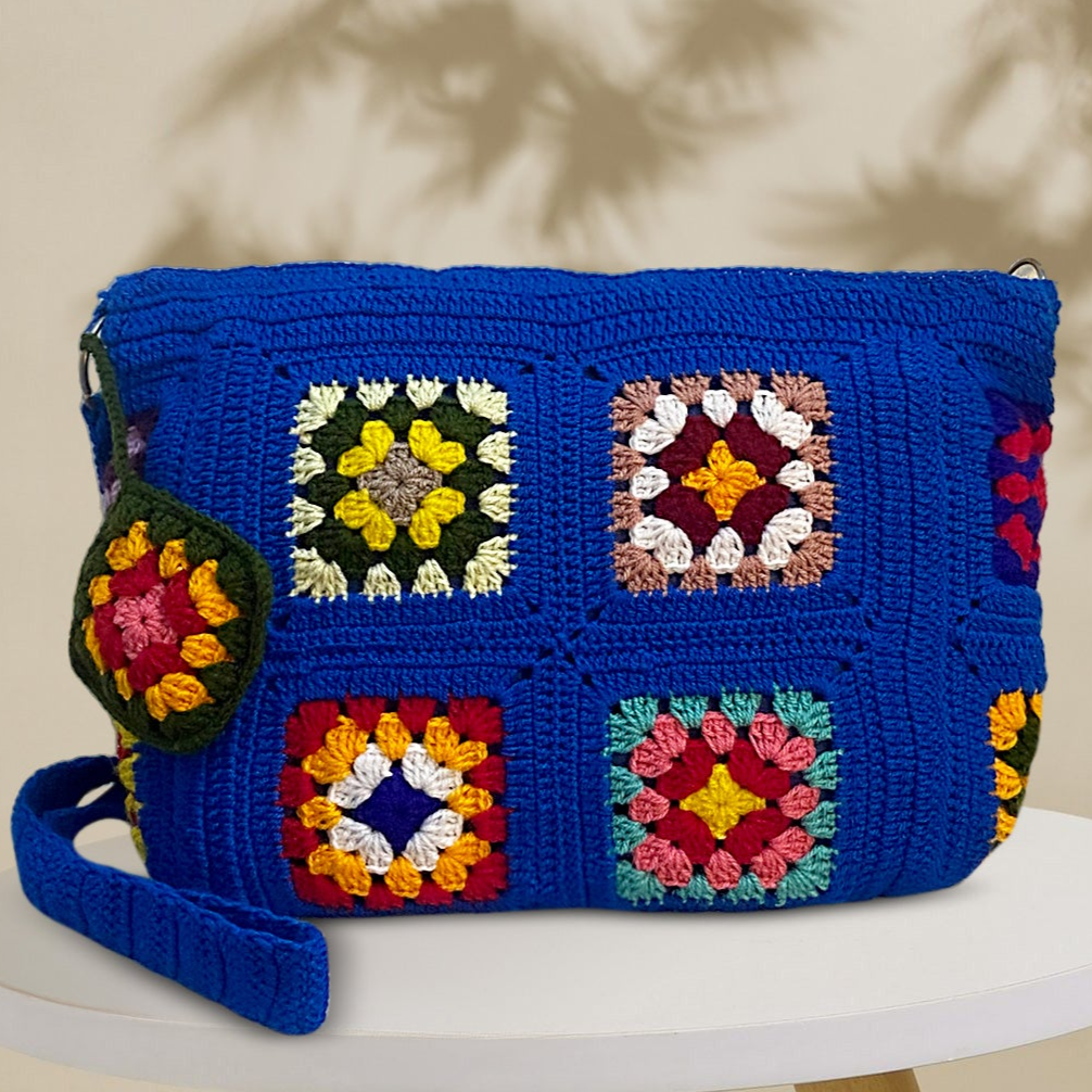 VOLUME 1: Royal blue with beautiful crochet patterns