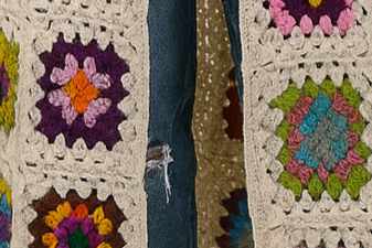 Long 42 inches crochet cardigan