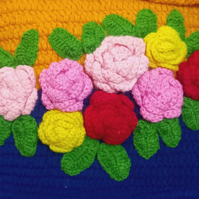 Double cloured with flowers