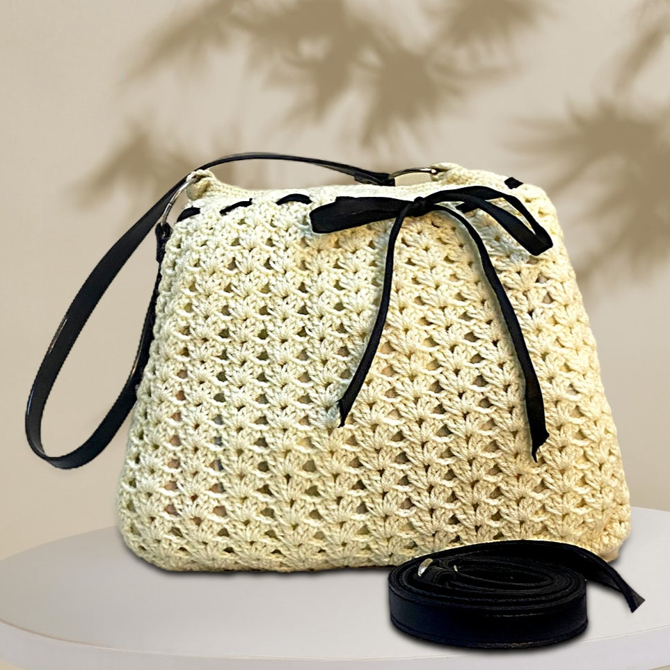 VOLUME 1:  Cross the body beautiful pattern crochet bag