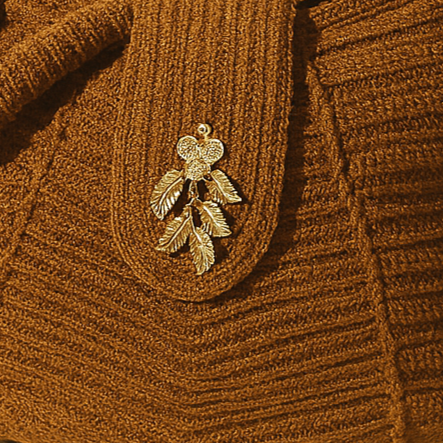 beautiful crochet brown bag