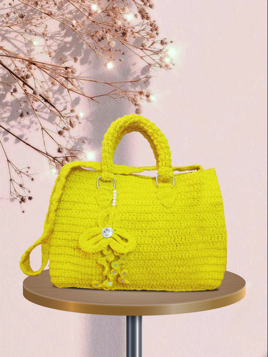 Lime yellow bag with beautiful tustle