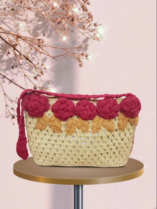 Skin floral pattern bag