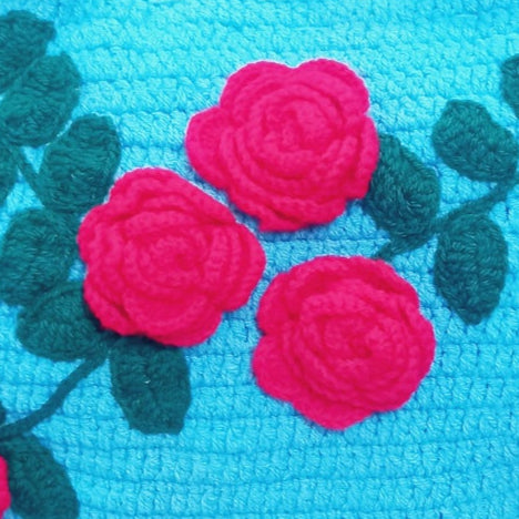 Ferozi with shoking pink flowers