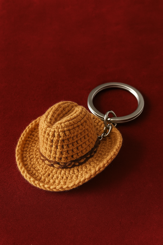 cow boy hat keychain